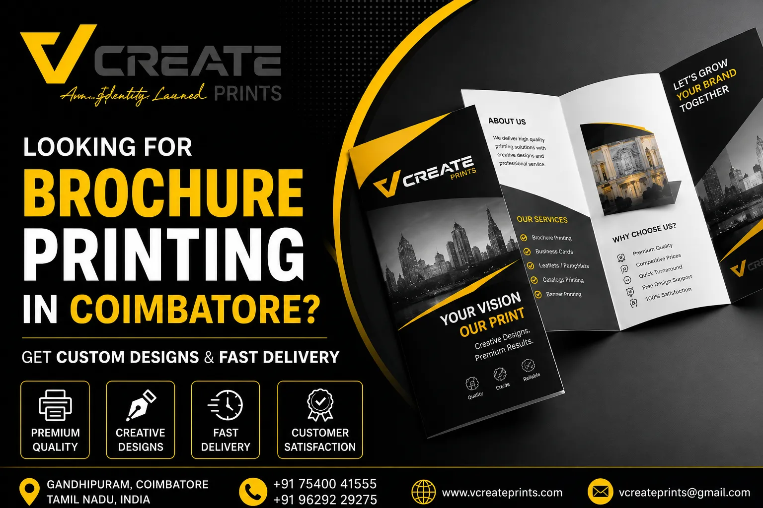 Brochure Printing in Coimbatore Custom Designs Fast Delivery