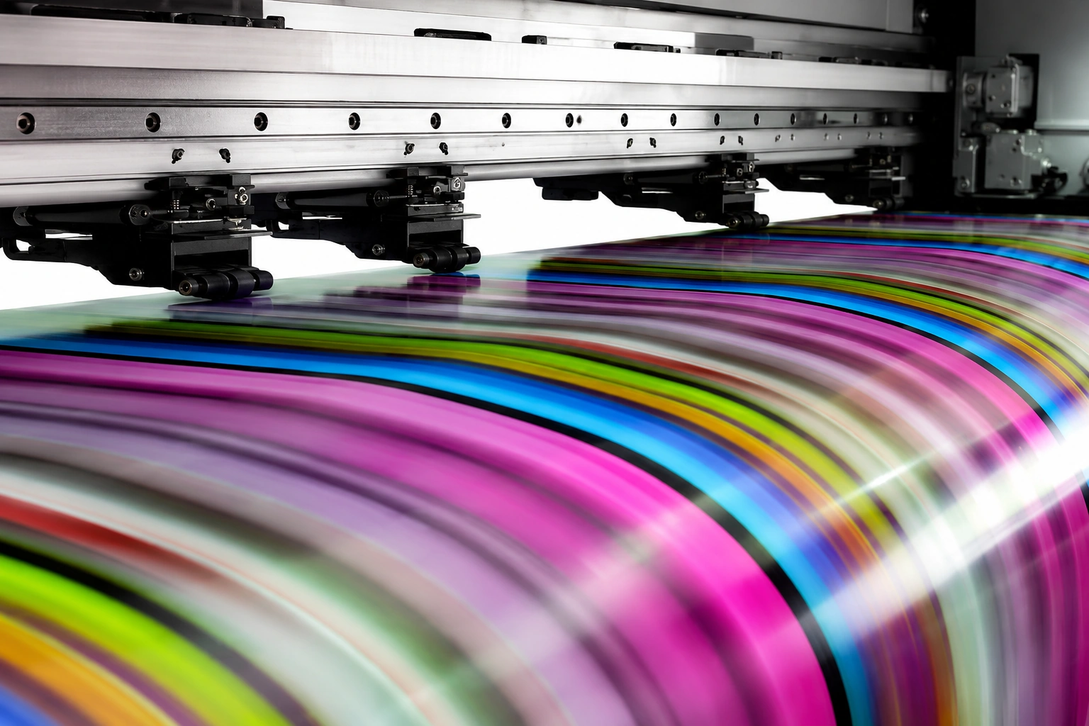 Printing press producing high quality colour prints for business branding